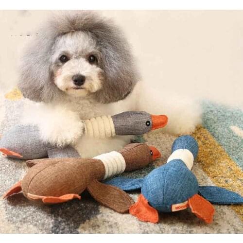 Squeaky Chew Plush Toys Peluche Pour Chien Juguetes Perro Pequeno Dogs Pets Dog Toys Wild Goose Sounds Cleaning Teeth Puppy