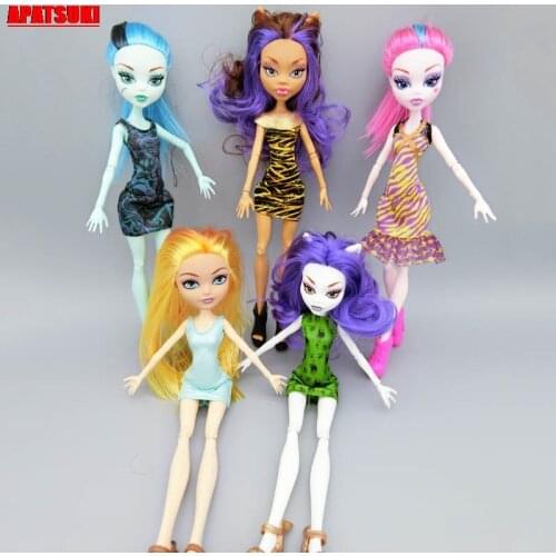 Wedding Dresses For Monster High Dolls Casual Sleeveless Dress Party Dresses Vestidos Clothes For Monster Doll Kid Toys