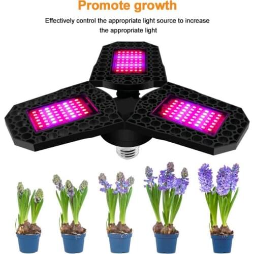 Plant Growth Light Deformation Folding Plant Grow Lamp Red And Blue Spectrum Indoor Plant Light E27/E26 108/126/144 LED
