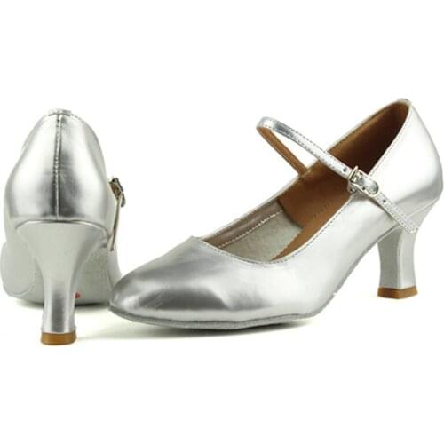 PU Heel 7cm Black Salsa Tango Latin Dance Shoes Woman Zapatos De Baile Latino Mujer WZJ Free Shipping