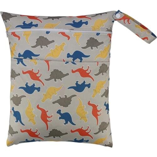 Waterproof Reusable Laundry Bag Zipper Diaper Baby Nappy Wet Bag With Handle Mother Care Baby Diaper Bag LW20