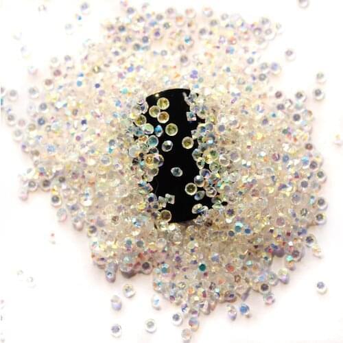 All Sizes Crystal AB Pixie Rhinestones Nail Rhinestone Flat back Glass Strass Nail Art Glitter DIY Decoration