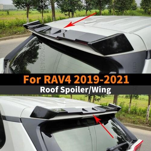 High Quality Roof Rear Spoiler Wing Racing Sport Boot Lip Tail Air Deflector Tuning Accessories For Toyota RAV4 2019 2020 2021