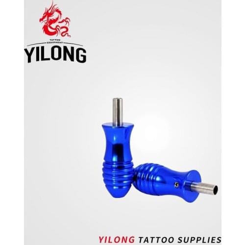 YILONG 1pcs Aluminum Alloy Tattoo Grip With Back Stem 25mm Handle Grip Tattoo Machine Tube Tip Kit Multi Color