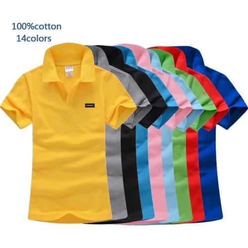 Good quality 2019 Summer Womens short sleeve polos shirts casual womens tees cotton polos shirts fashion lady clothing S XXL