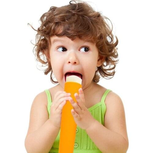 100% Food Grade Silicone 4pcs DIY Popsicle Molds and Ice Pop Silicone Maker with Attached Lids and Recipe TS1