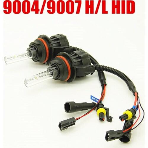 2PCS 6000k 8000k 4300k hid 9004 9007 55w 12v car high low beam xenon headlight bulbs