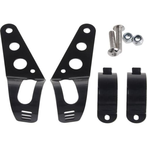 2x Universal 33-45mm Motorcycle Headlight Mount Bracket Fork Ears For Bobber Cafe Racer