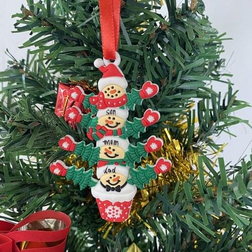 2021 Christmas DIY Decoration Personalized Lovely Family Christmas Tree Pend 2022 Christmas Ornaments Natal New Year