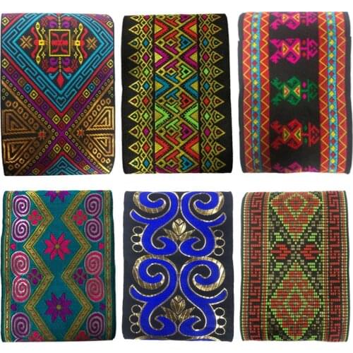 7 Yards 10cm Width African Lace Fabric Embroidered Jacquard Ribbon For Wedding Dress Stage Costume Accessories DIY Lace Trim