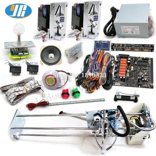 English Claw Crane Machine PCB PP Tiger Crane Machine DIY kit with crane claw joystick buttons coin acceptor speaker