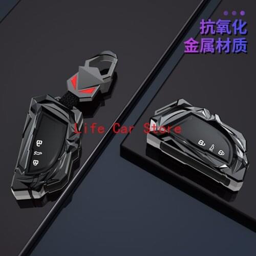 Alloy Key Fob Case Holder Bag Key Ring Protect Key For Volkswagen Golf 8 Pro Rline 2021
