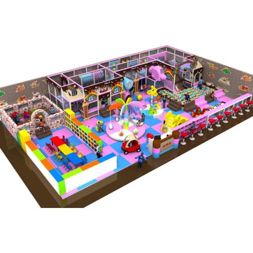 CE,TUV,SGS certified customized sweet candy soft indoor playground.children play center with ball games YLW-IN171029