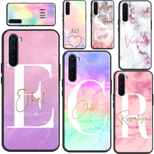 PERSONALISED initials name rainbow Case For OPPO A91 A83 A15 A52 A72 A1K A3S A5S A5 A9 A31 A53 2020 Find X3 Pro Back Cover