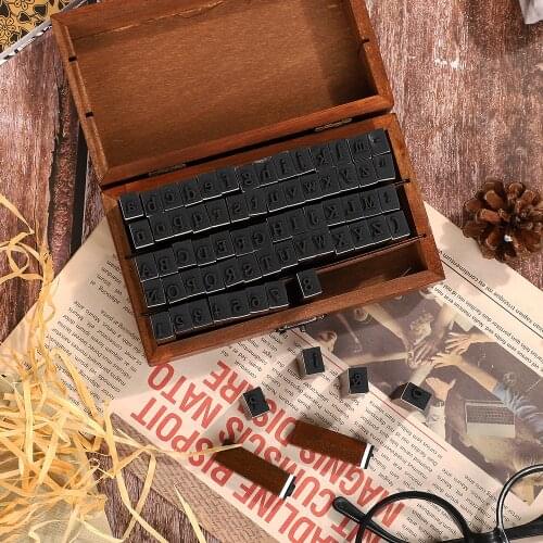 Multiple Vintage Trend Series Wooden Stamp Creative Letters And Numbers Office Supplies Stamps DIY Student Stationery Supplies