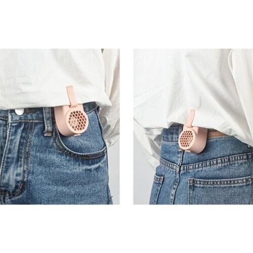EAS-USB Mini Portable Cooling Fan Cooler 800MAh Summer Refrigeration Personal Clip Clothes Fan-Pink