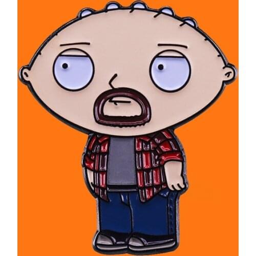 Stewie Griffin Enamel Pins Cute Animation Metal Cartoon Brooch Backpack Hat Bag Collar Lapel Badges Men Women Fashion Jewelry