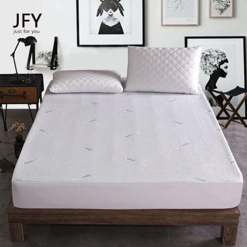 JFY Breathable Coolmax Quilted Mattress Pad,Coolmax and Cotton Fabric Cover,Snug Fit Stretchy to 18" Deep Pocket,Mattress Protec