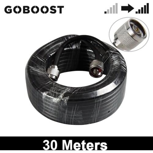 GOBOOST 30 Meters Coaxial Cable With N-Male Connector For 2g 3g 4g Mobile Phone Signal Booster Repeater Amplifier Or Antenna