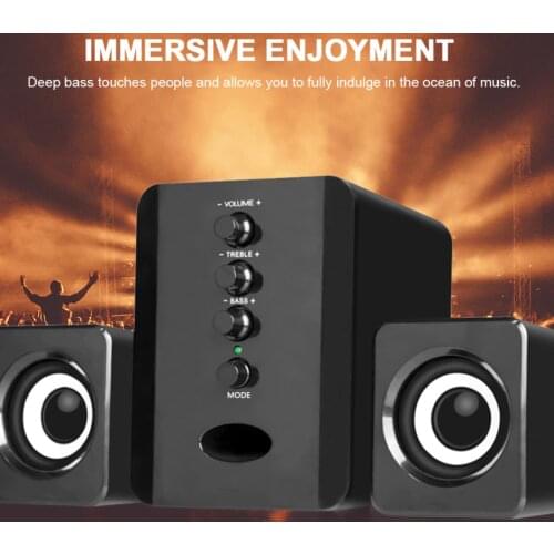 Combination Speakers USB Wired Bass Stereo Music Player Subwoofer Sound Box for PC Smart Phones Stereo Speakers