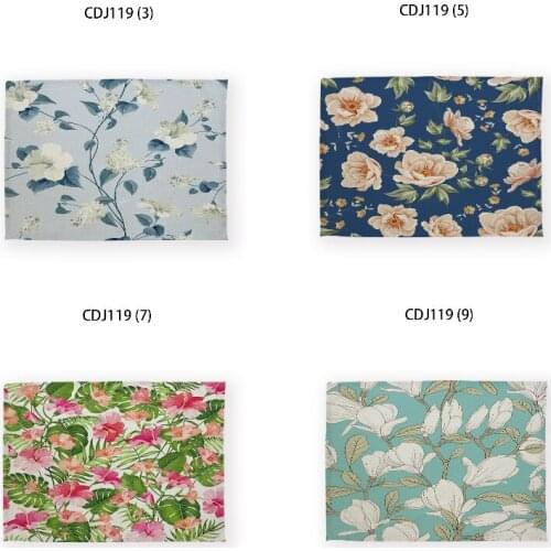 Beautiful flowers placemat for dining table placemats for table gold placemats for table bamboo placemats coasters table cloth