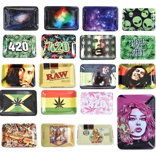 30PCS Rolling Tray small Cigarette Rolling Tools Herb Smoking Accessories Storage Plate Smoke Tool