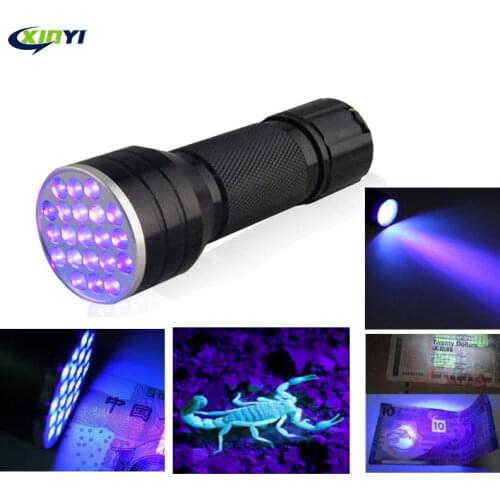 Mini Blacklight Invisible Ink Marker 21LED 12LED UV Ultra Violet LED Flashlight Torch Light 3xAAA Batteries powered