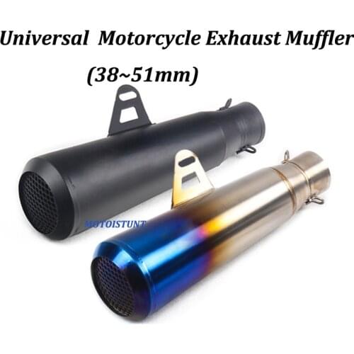 420mm Motorcycle Exhaust Escpe Modified Muffler With S-C Laser Moto Tail Pipe For Kawasaki ER6N Ninja650 CBR500 S1000RR