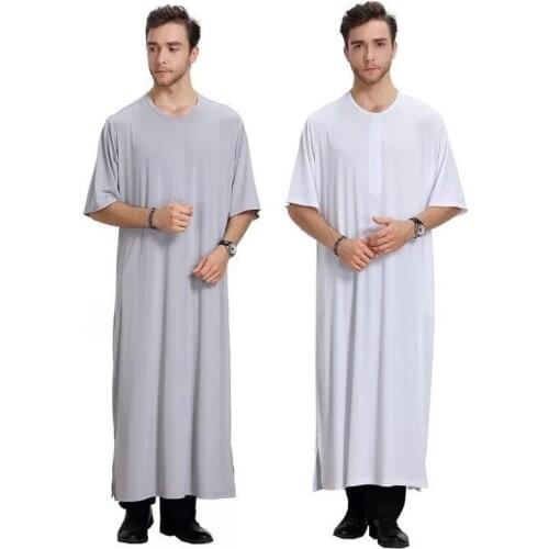 Ramadan Muslim Men Clothes Jubba Thobe Long Dress Pakistan Saudi Arabia Djellaba Kaftan Dubai Abaya Islamic Robe Worship Service