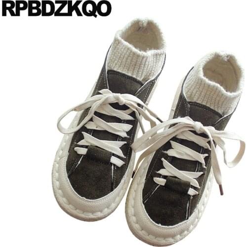 Cheap shoes china round toe spring autumn women retro japanese school lace up winter vintage flats chinese ladies green casual