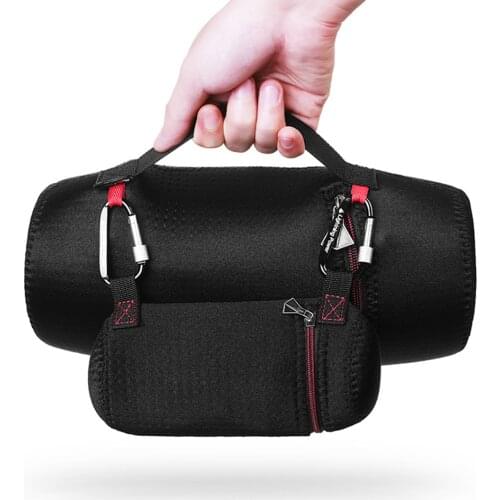 2 in 1 Neoprene Bluetooth Speaker Case Bag for JBL Xtreme Portable Travelling Handheld Bag Extra Bag for Charger Cables