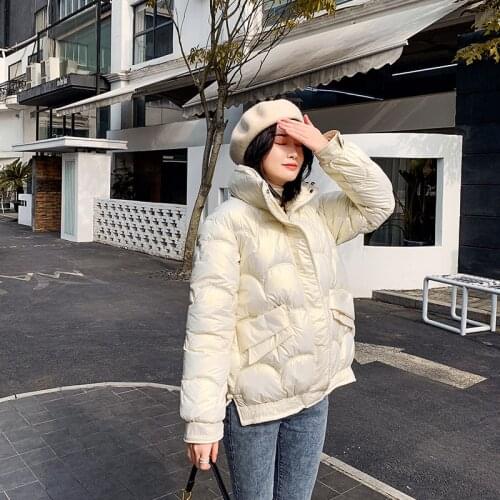 ISENMAL New Short Winter Jacket Women Warm Glossy Jackets Female Casual Windproof Parkas Outwear Cotton-padded Winter Coat