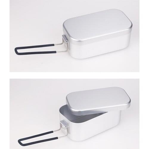Outdoor Bento Lunch Box Steaming Rack Food Container Foldable Pinic Box for Camping BBQ Office School Travel Cooking Cookware