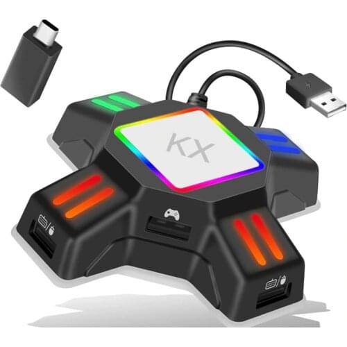 KX Adapter For PS4 Controller ps5 Gaming Keyboard Mouse Adapter Converter for xbox series x nintendo switch accesorios