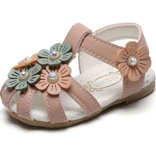 Baby girls sandals shoes kids todder sanals summer children girls soft sandals flower princess shoes casual beach sandals