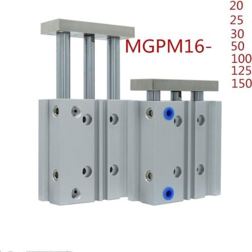 SMC Type MGPM16 Thin cylinder with rod MGPM 16-20/25/30/50/75/100/125/150 Three axis three bar MGPM 16 Pneumatic components