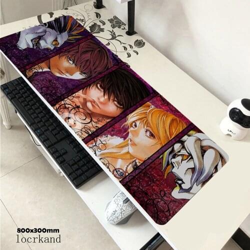 Death Note Mats 900x400x4mm Kira Gaming Mouse Pad Big Keyboard Mousepad Anime Notebook Gamer Accessories Padmouse Mat