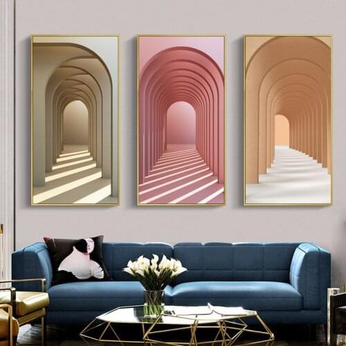 Morden Canvas Painting Colorful Corridor Poster Posters and Prints Wall Pictures for Living Room Bedroom Art Studio Home Decor