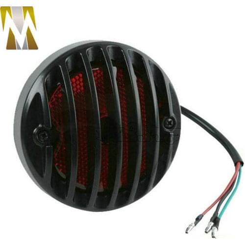 New Black Universal Motorcycle Rear Tail Stop Brake Light License Plate Light Lamp