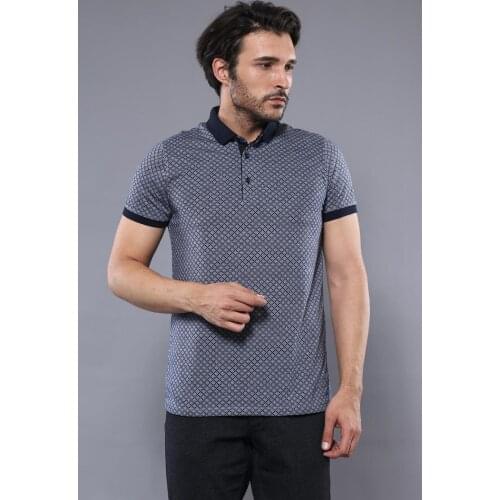 Navy Blue Polo Printed T-Shirt Wessi