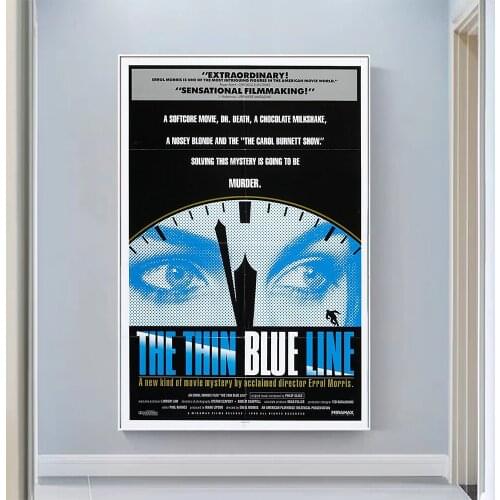 V0529 The Thin Blue Line Vintage Classic Movie Wall Silk Cloth HD Poster Art Home Decoration Gift