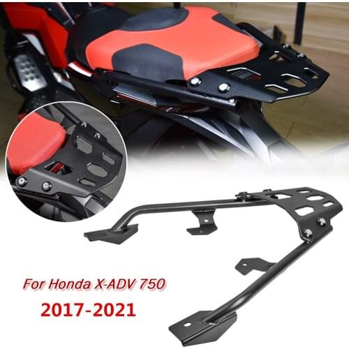 For X ADV 750 Rear Luggage Top Rack Carrier with Passenger Grab Handlebar for Honda X-Adv X ADV Xadv 750 2017 2018 2019 2020