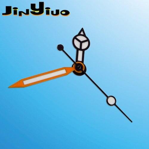 Black Edge Watch Hands Orange Second Parts Luminous fit for NH35A/NH35 NH36A/NH36 Movement Watch Replacement Repair Accessories