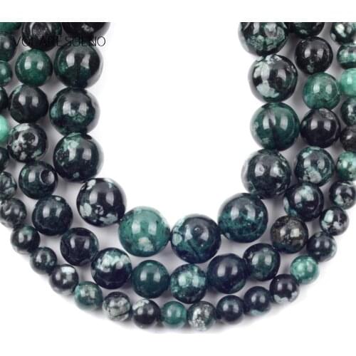 Green Cherry Agates Natural Stone Flat Round Beads For Jewelry Making 6mm8mm10mm Charm Spacer Loose Beads Diy Bracelets 15inches