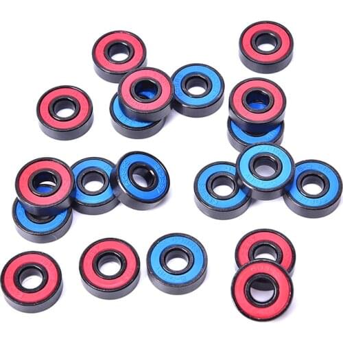 10Pcs/set 608 2RS Bearings Deep Groove Steel Sealed Ball Bearings 608RS 608-2RS