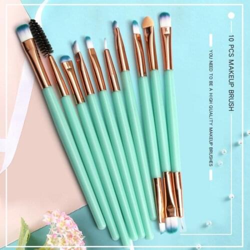 10 Pcs/Set Makeup Brushes Set Professional Eye Makeup Tools Portable Eyeshadow Eyeliner Brushes Beauty Brush Cosmetics Tools