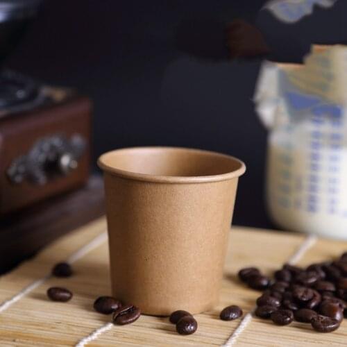 100Pcs/Pack Paper Coffee Cup Disposable Paper Cup Eco Friendly Tea Cup Drinking Accessories