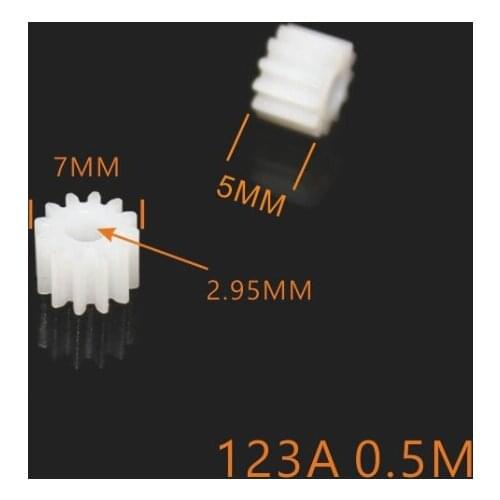 1000pcs 123a plastic gears toy/robot/helicopter/motor shaft gear