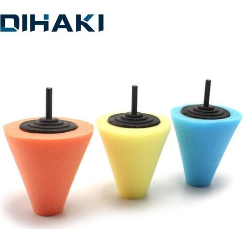 3Pcs Buffing Pads Polishing Pads Tapered Grid Brush Waxing Sponge Wheel for Car Boat Polisher Ceramic Tile Glasses Cleaner