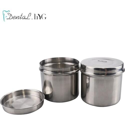 8/9/10/cm Stainless Steel Dental Disinfection Holder Jar Case Cotton Ball Gauze Nursing Dressing Tampon Sterilizer Tray Box